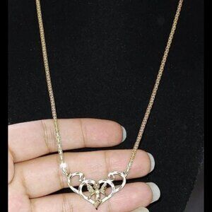 Real 14K Gold Designer Angel Pendant Necklace